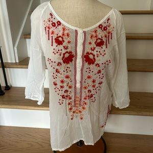 Johnny Was embroidered blouse